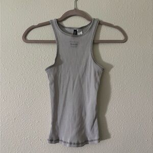 Divided Ribbed Racerback Tank Top